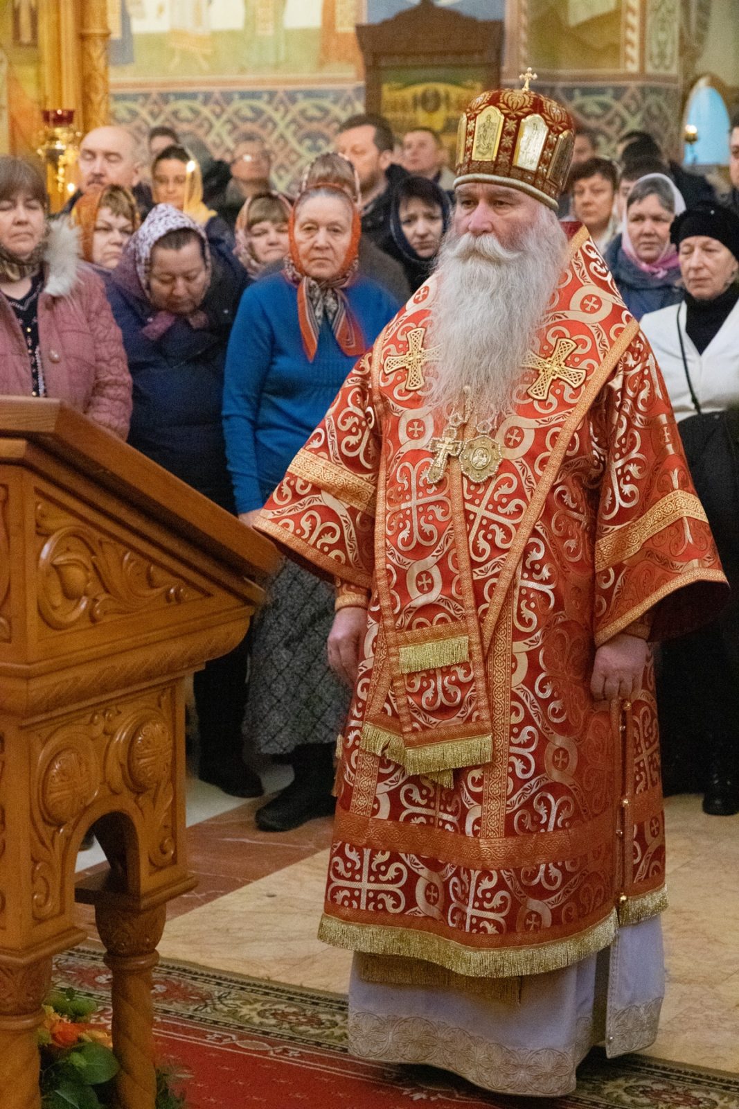 Епископ Дмитровский Феофилакт совершил Богослужение в храме Новомучеников и Исповедников на Бутовском полигоне.