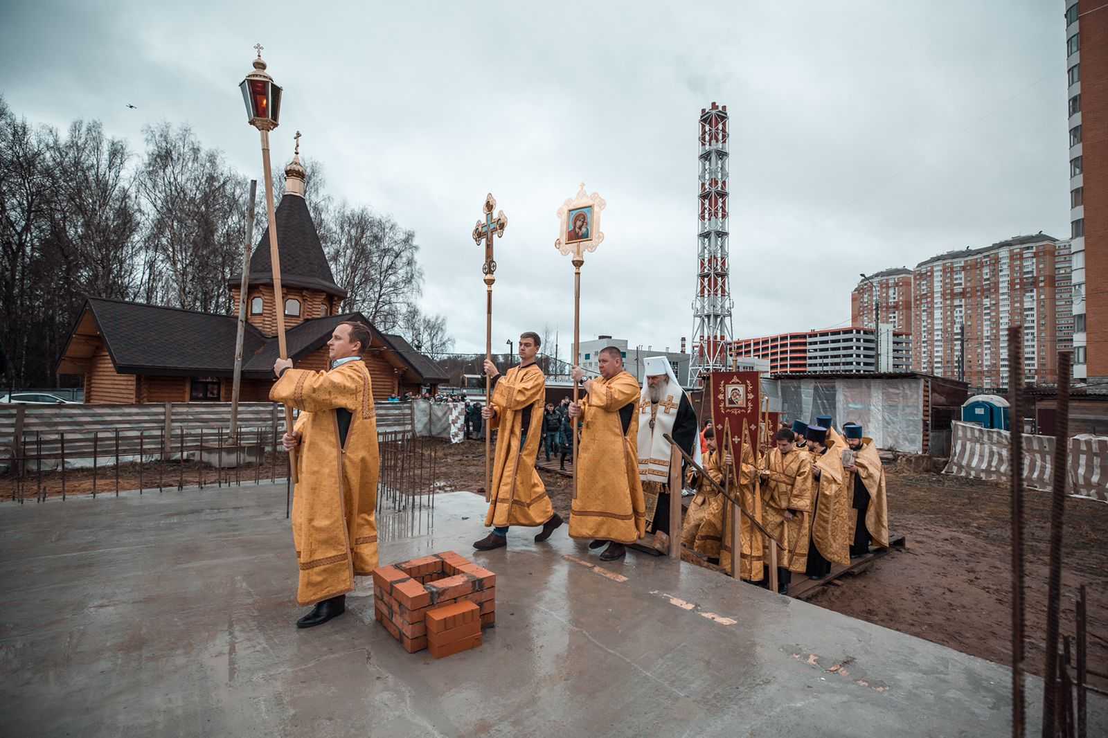 Освящение закладки храма вмч Георгия в Московском, 13 ноября