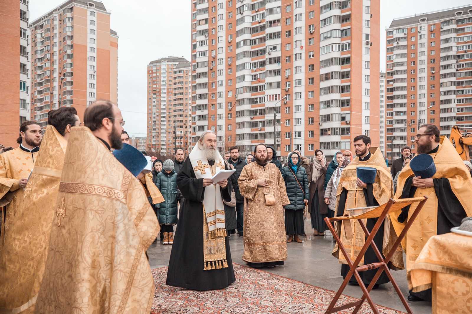 Освящение закладки храма вмч Георгия в Московском, 13 ноября