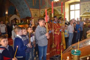 Детская литургия в воскресной школе храма Святителя Николая Мирликийского с. Никольское