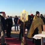 Молебен у поклонного креста в поселении Первомайское вблизи деревни Рогозинино