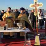 Молебен у поклонного креста в поселении Первомайское вблизи деревни Рогозинино