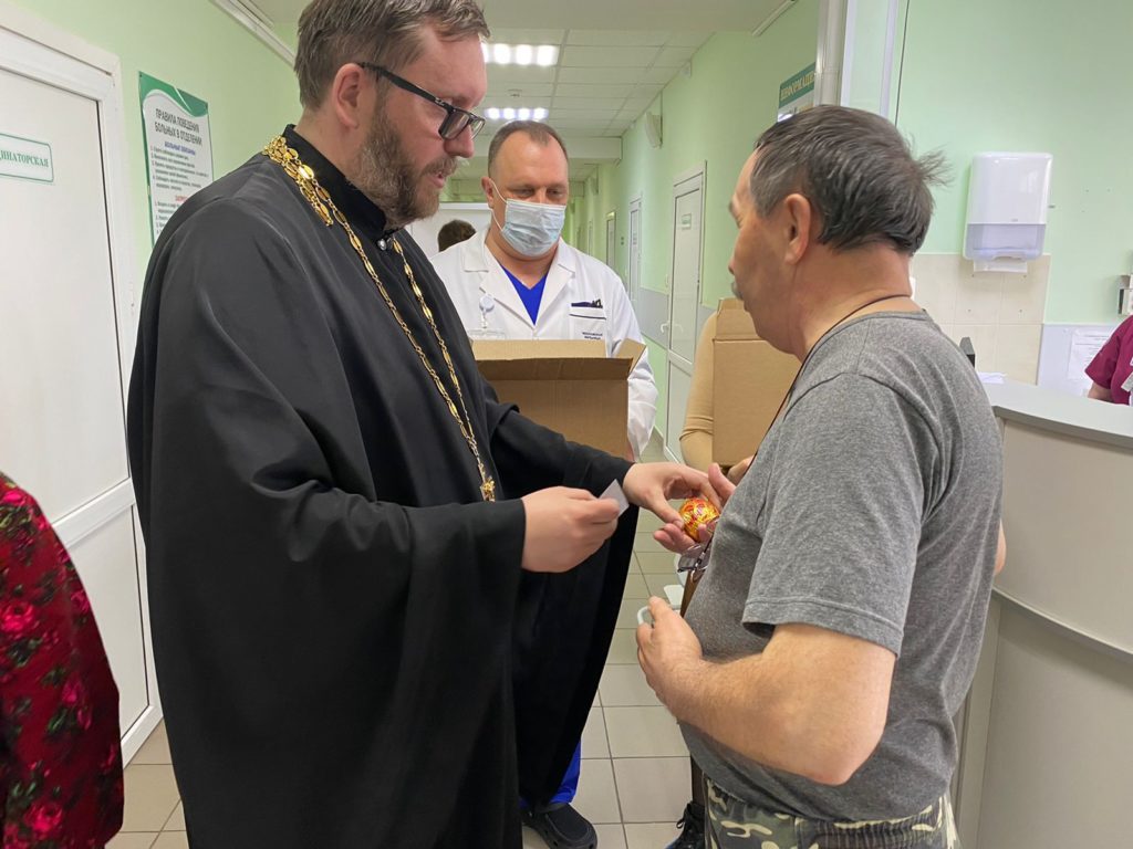 Пасхальное поздравление в Вороновской больнице Пасхальное поздравление в Вороновской больнице