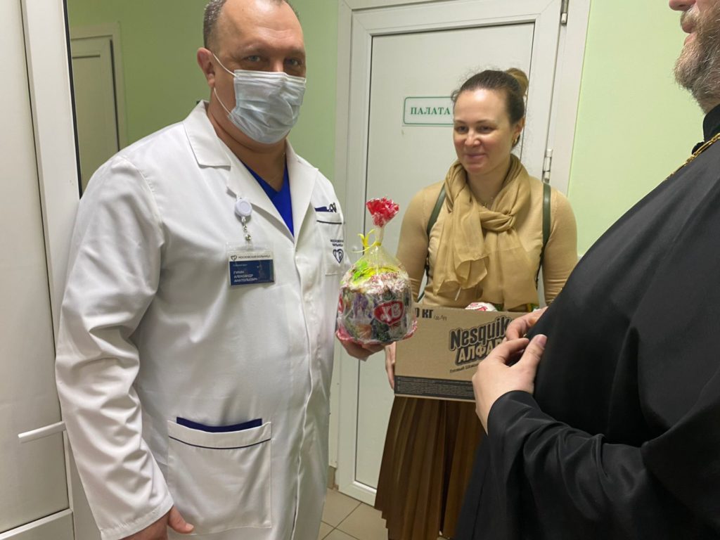 Пасхальное поздравление в Вороновской больнице Пасхальное поздравление в Вороновской больнице