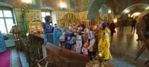 Детская Литургия в храме святителя Николая  Мирликийского в с. Никольское