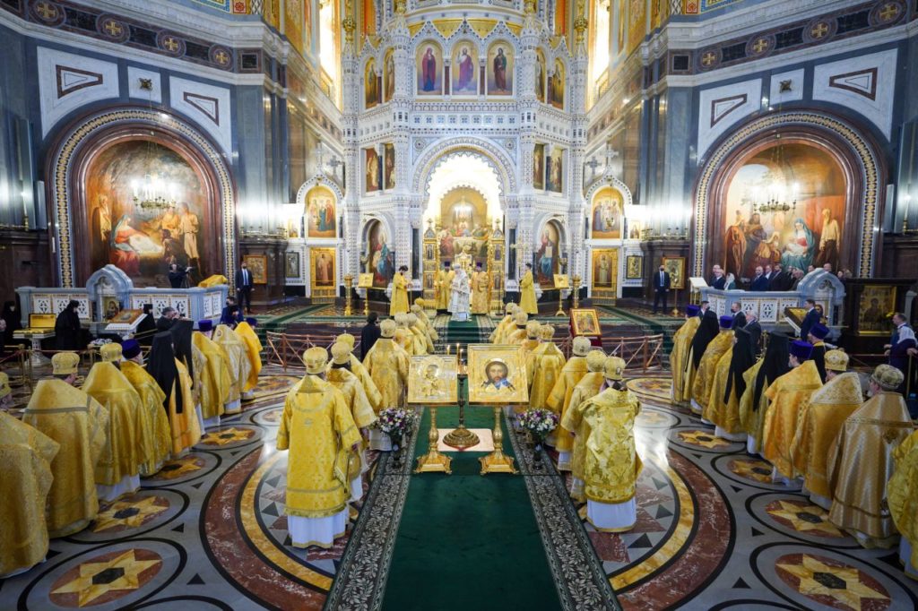 В Неделю Торжества Православия Святейший Патриарх Кирилл совершил Литургию в Храме Христа Спасителя В Неделю Торжества Православия Святейший Патриарх Кирилл совершил Литургию в Храме Христа Спасителя